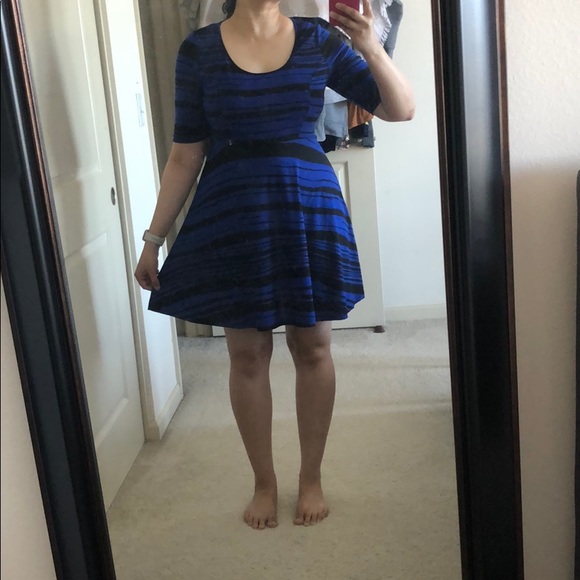 cobalt/royal blue Fit and Flare dress large - Picture 8 of 8